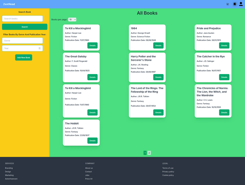 Screenshot of the ZestRead project